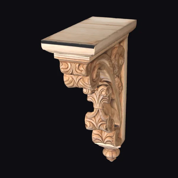 Carved Wooden Wall Corbel