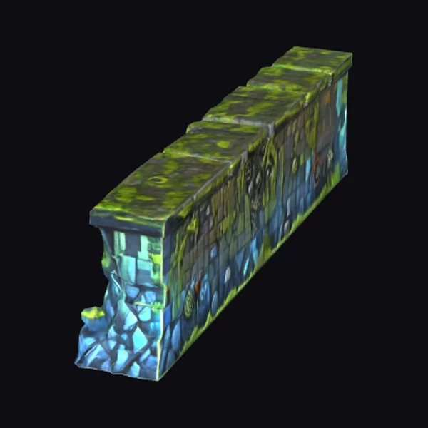 Mossy Stone Wall Section