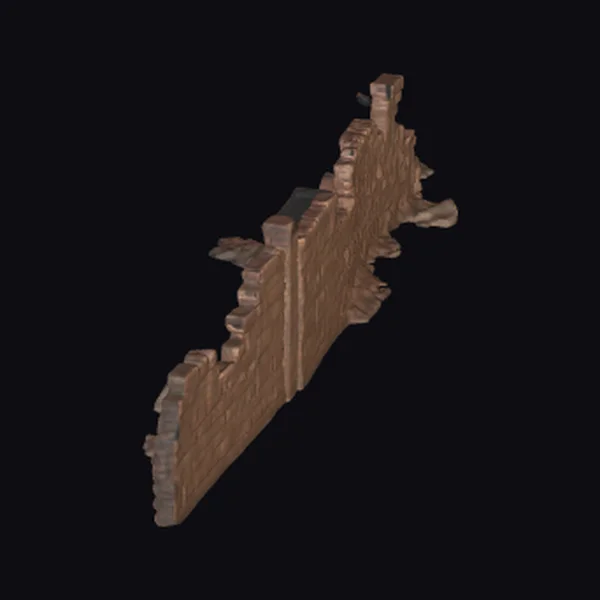 Damaged Egyptian Stone Wall