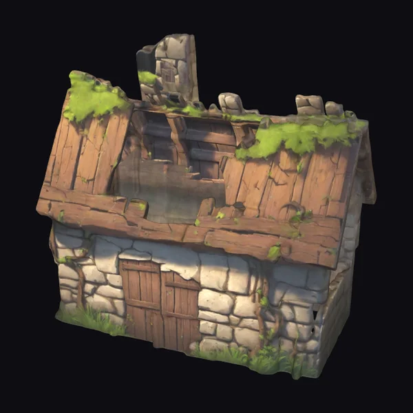 Damaged Village House Wall