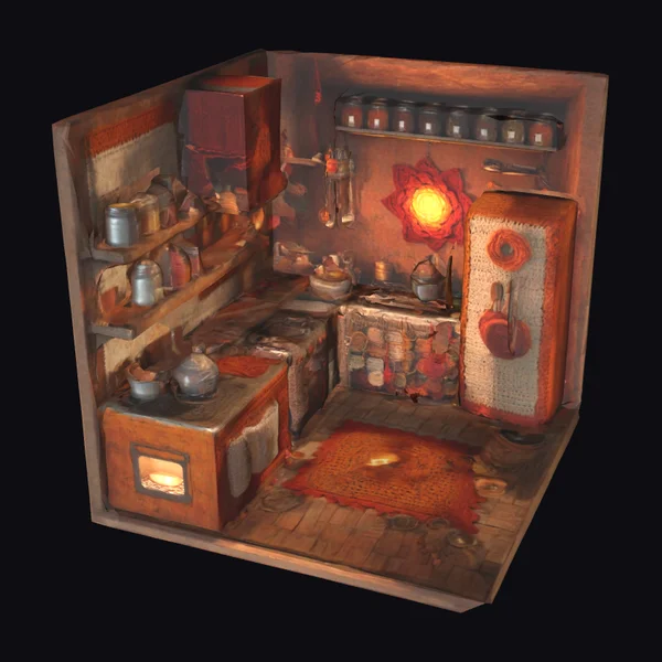 Cozy Crochet Kitchen Scene