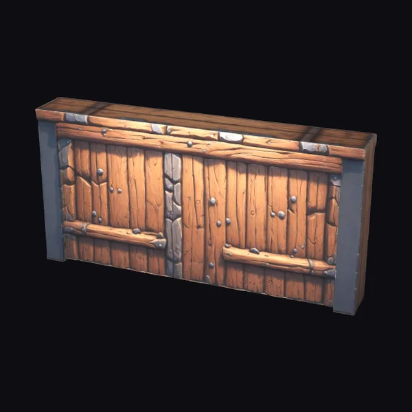 Medieval Wooden Wall Section