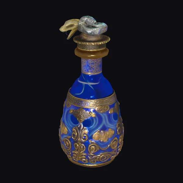 Ornate Ancient Indigo Vial