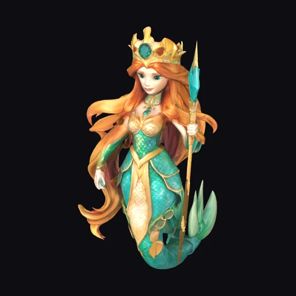 Regal Mermaid Queen Character