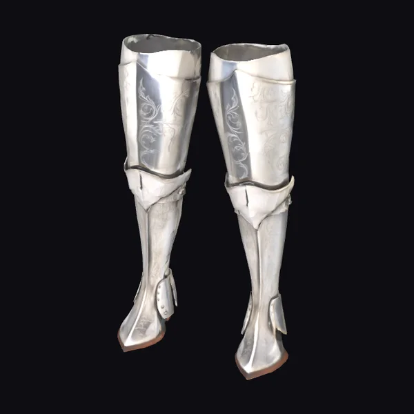 Gothic Steel Greaves Set