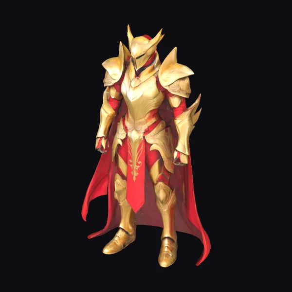 Golden Red Armored Knight