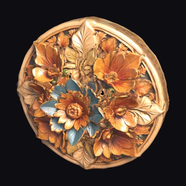 Ornate Floral Emblem
