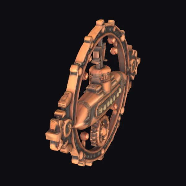 Steampunk Submarine Badge