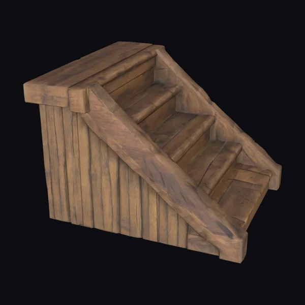 Rustic Wooden Staircase