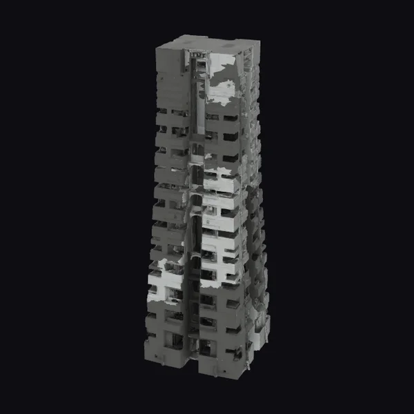 Brutalist High-Rise Building