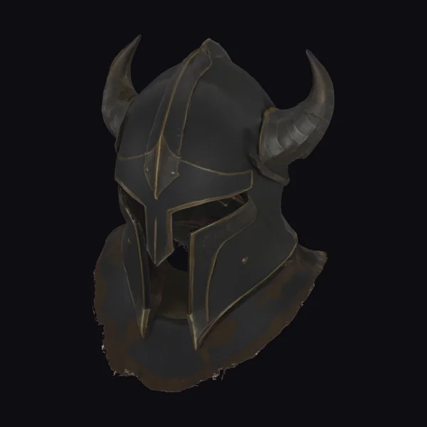 Dark Horned Fantasy Helmet