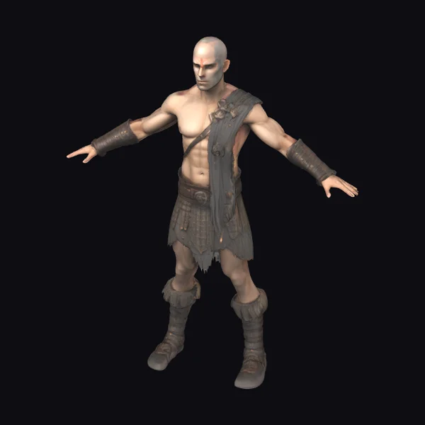 Bald Warrior T-pose
