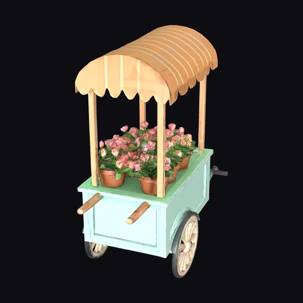 Pastel Flower Cart