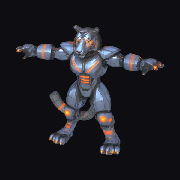 Cybernetic Tiger T-pose