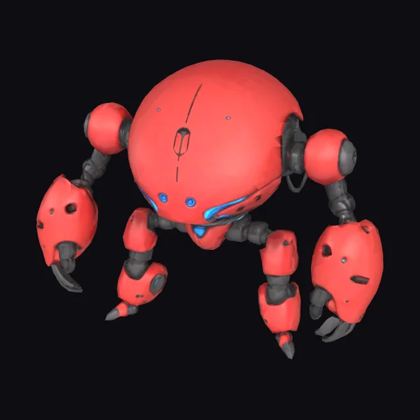 Red Robotic Crab