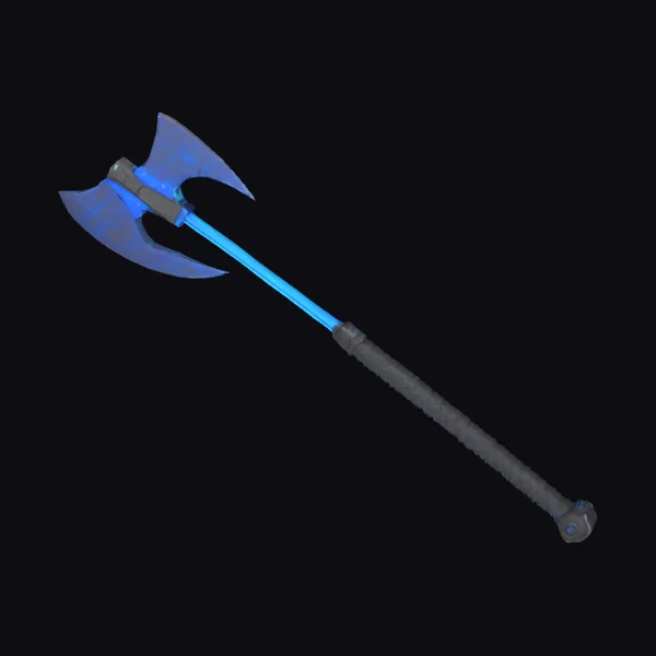 Glowing Blue Double Axe