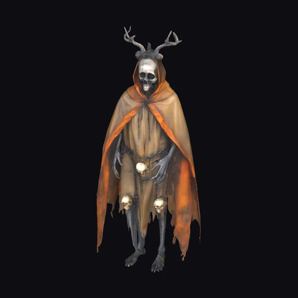 Cloaked Skeleton Figure