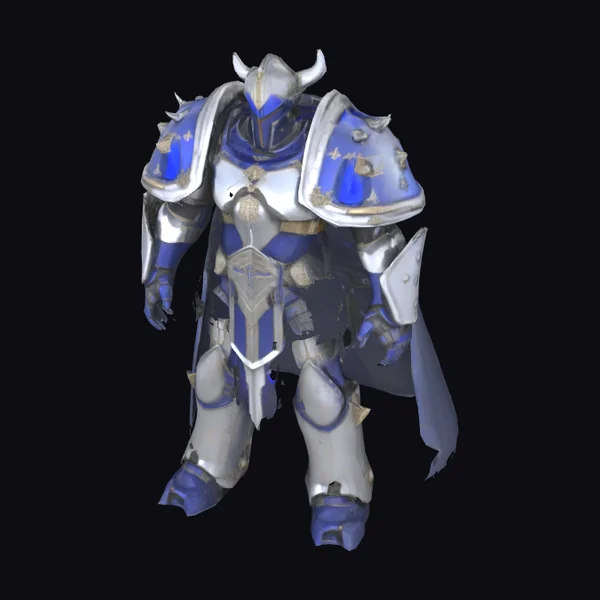 Armored Warrior in Blue