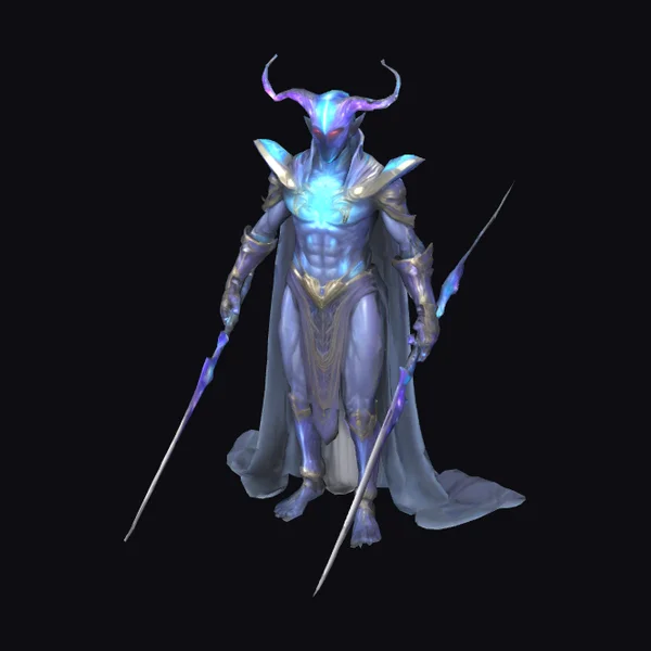 Purple Horned Armored Warrior