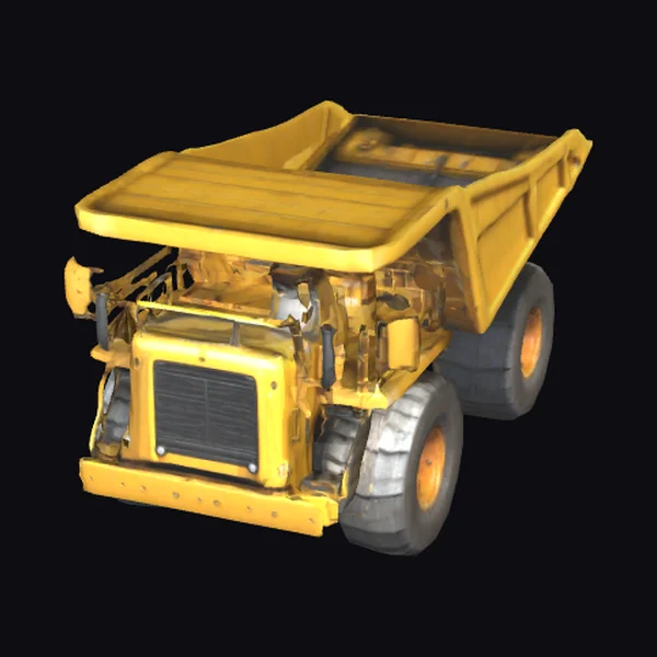 Yellow Mining Dump Truck
