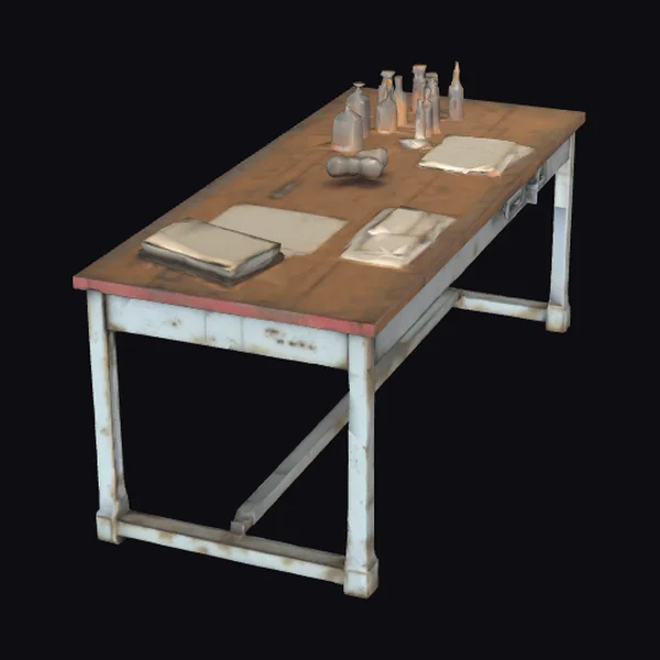 Abandoned Lab Workbench Scene