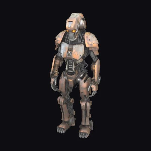 Rusted Humanoid War Machine