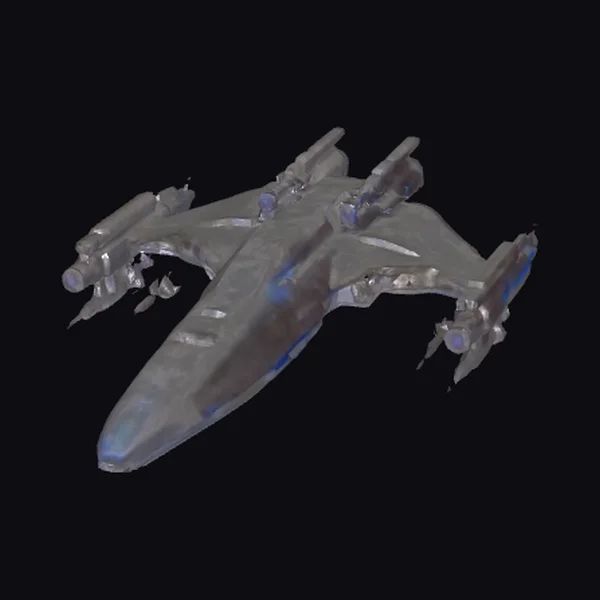 Futuristic Warship with Drones