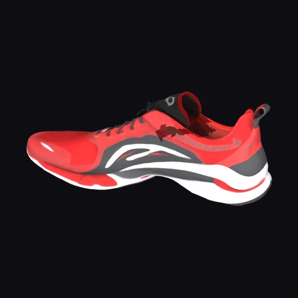 Red Athletic Running Shoe