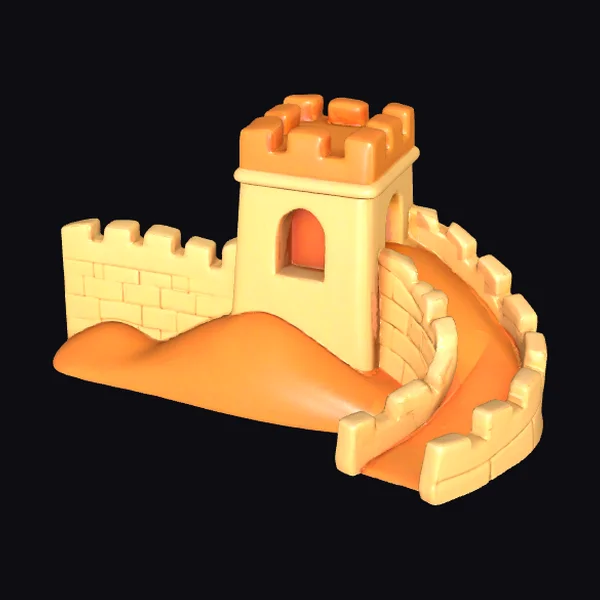 Stylized Great Wall Tower
