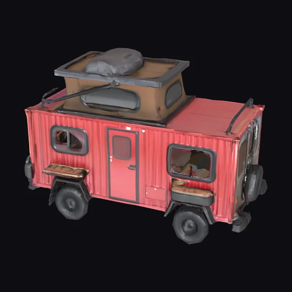 Red Container Camping Car