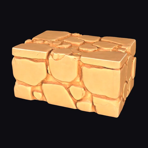 Golden Sandstone Wall Block