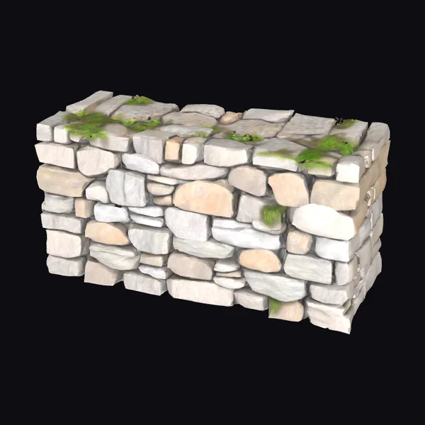 Rocky Stone Wall Section