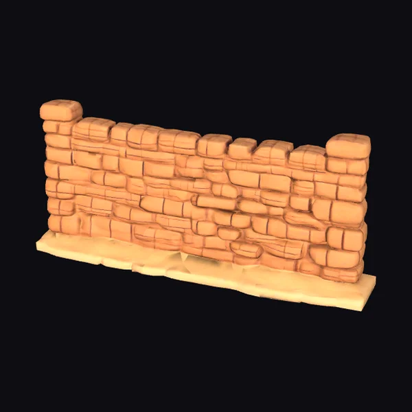 Dense Brick Fence Wall