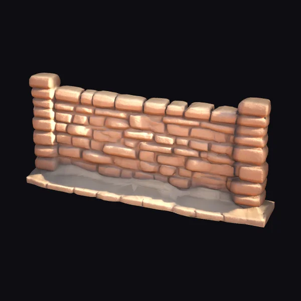 Dense Brick Fence Wall