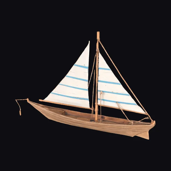 Weathered Wooden Sailboat