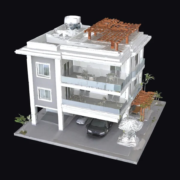 Modern Three Story Square House
