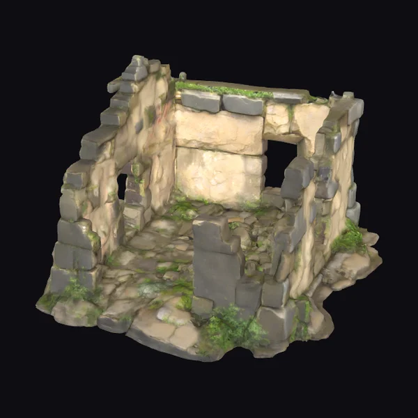 Ancient Ruin Wall Section