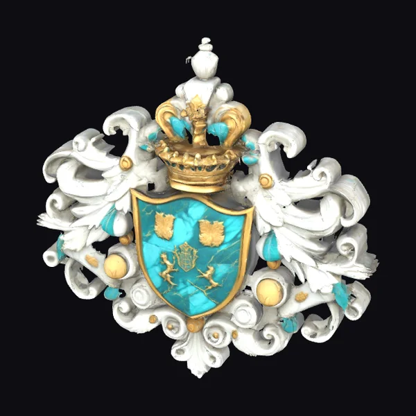 Marble Turquoise Gold Coat