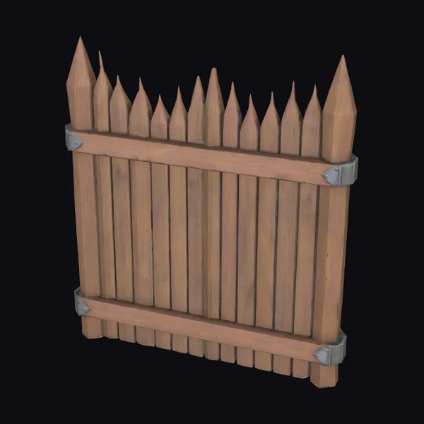 Wooden Spiked Wall Gate