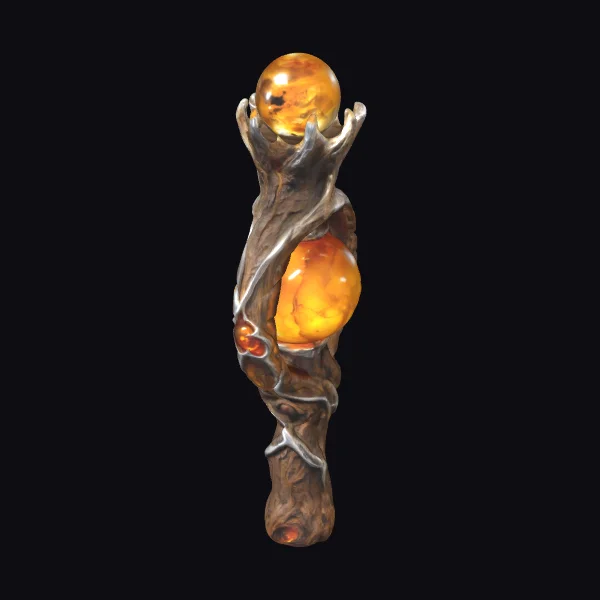 Amber Tree Branch Sculpture