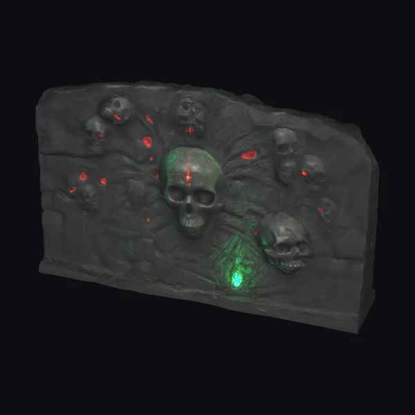 Dark Skulls Stone Relief