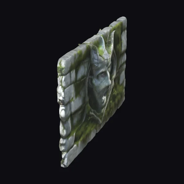 Mossy Stone Wall Fragment