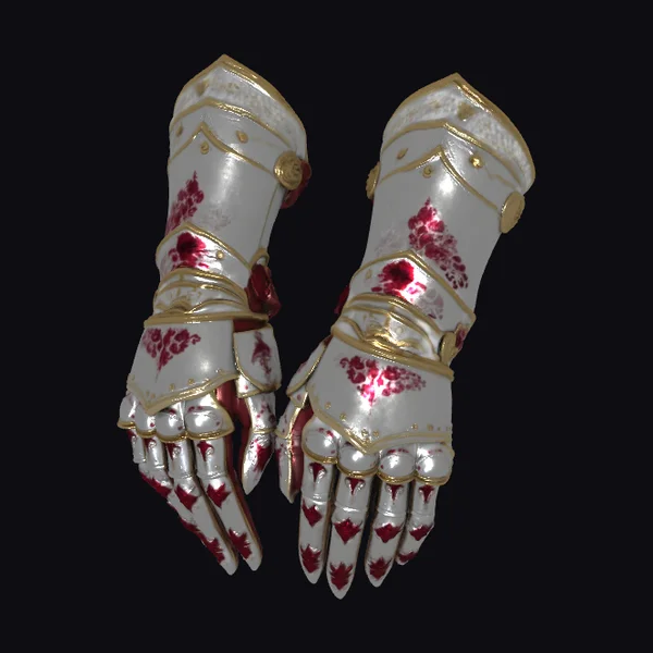 Crimson Ornate Gauntlets