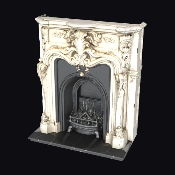 Ornate Marble Fireplace Mantle