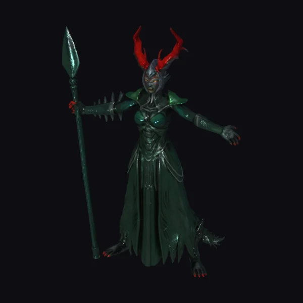 Druid Priestess with Dragon Head