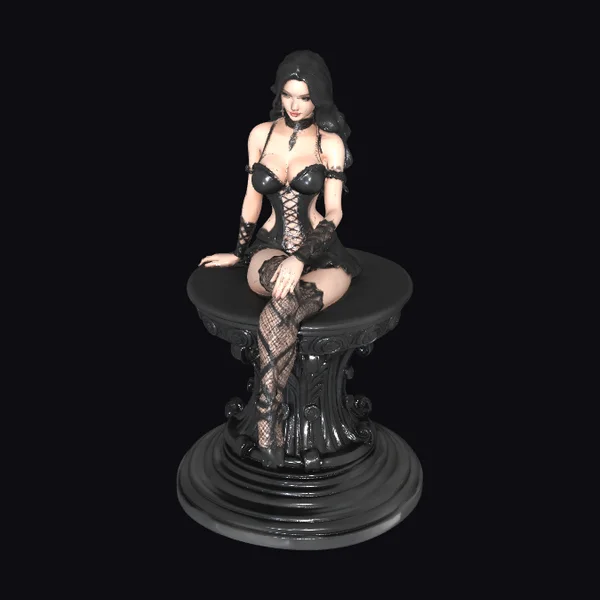Sitting Lace Fantasy Figure