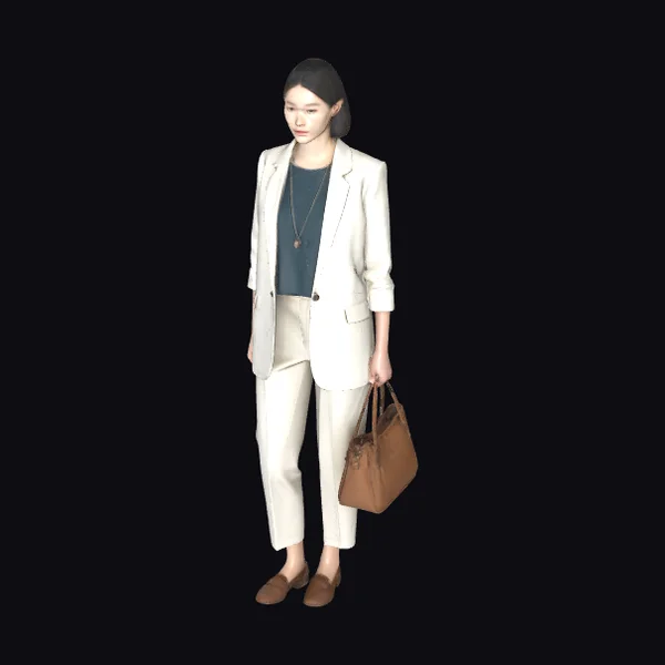 Elegant Businesswoman with Bag