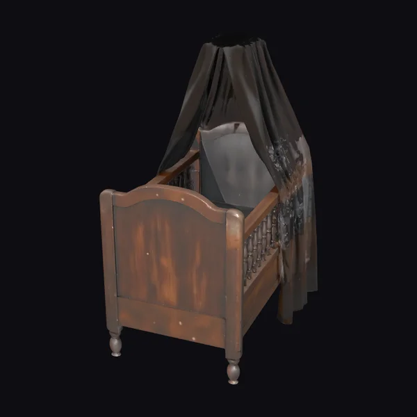 Shrouded Wooden Crib