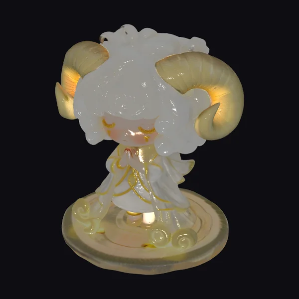 Golden Ram Figurine