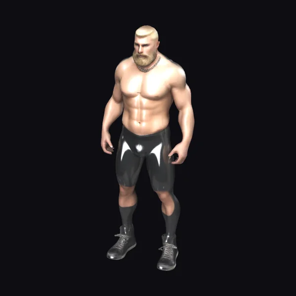 Muscular Male in Black Speedo